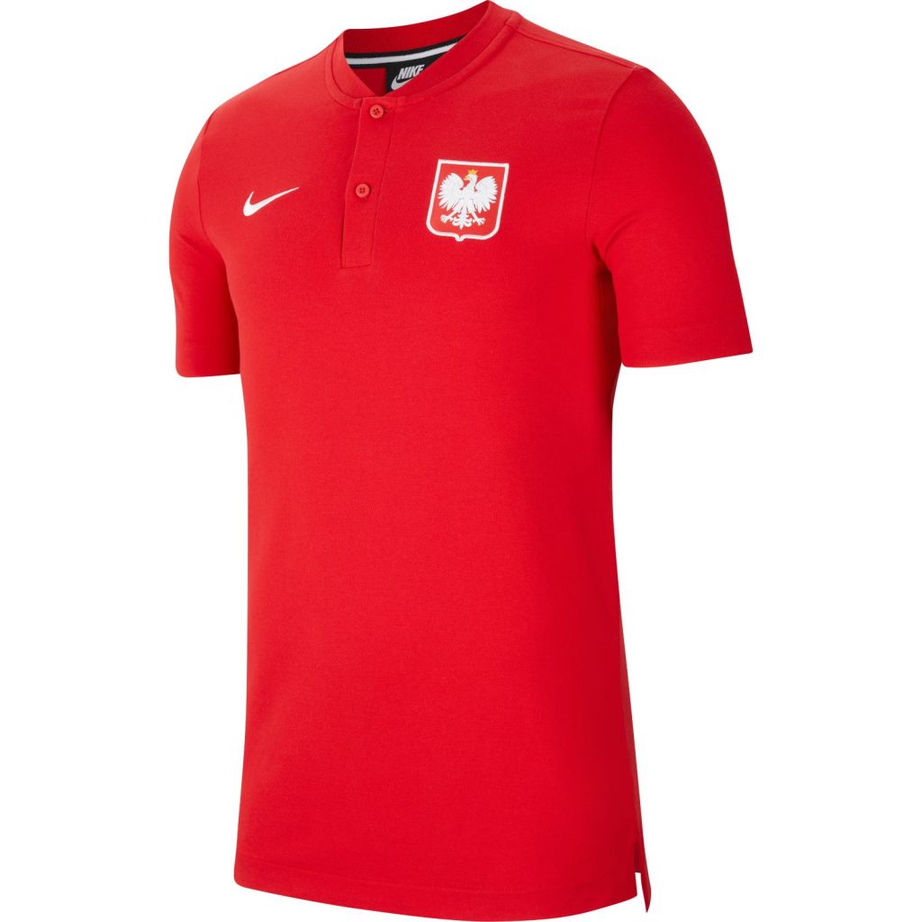 Koszulka polo Nike 2020-2021, model Polska - kolor czerwony